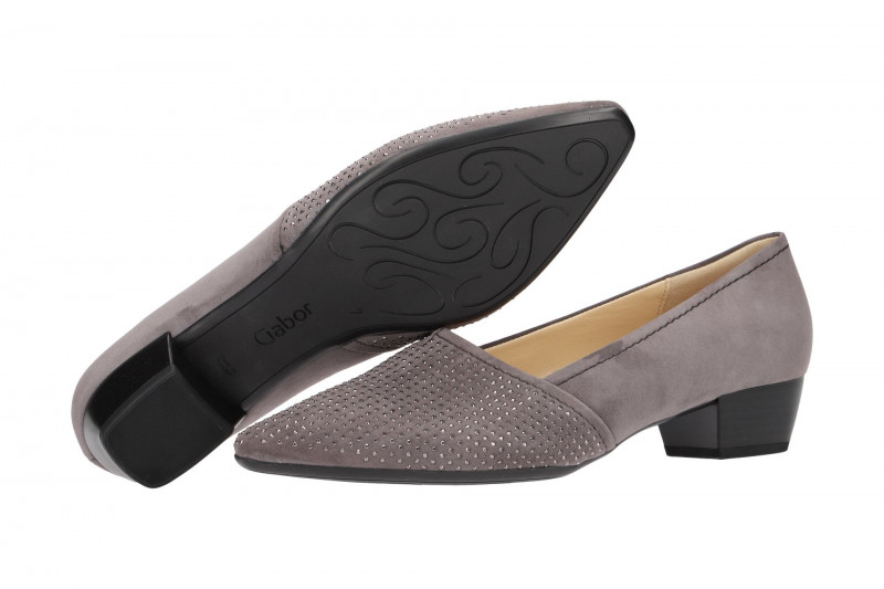 Gabor Pumps grau Samt 25.134.19