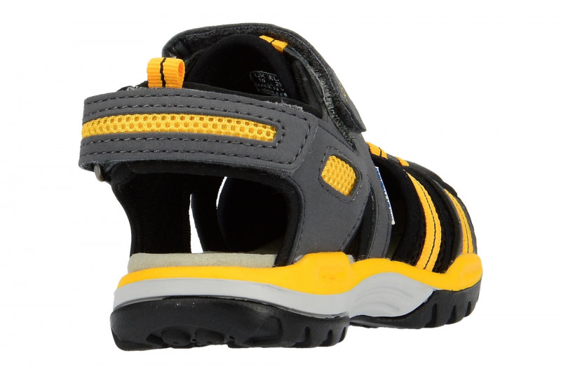 Geox Kinder Sandale grau gelb Wassertauglich