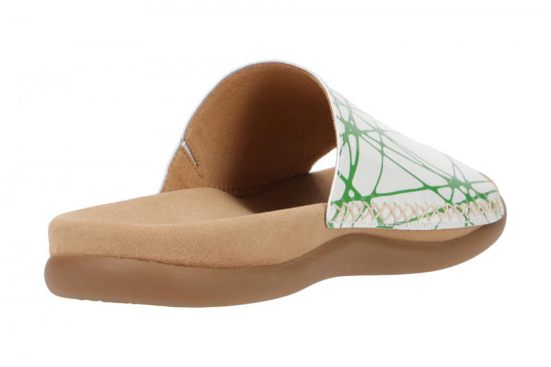 Gabor Pantolette weiß grün Lack 63.705.02