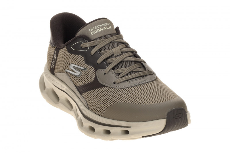 Skechers Go Walk Gliede Step Schuhe taupe braun SLIP-IN 216660