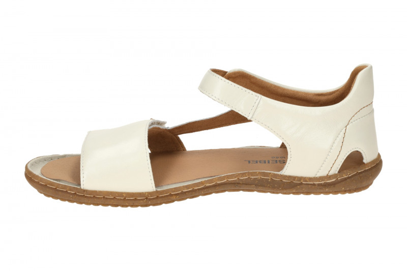 Josef Seibel Damen Sandale Caitlyn 03 weiß Klett Barfußschuhe