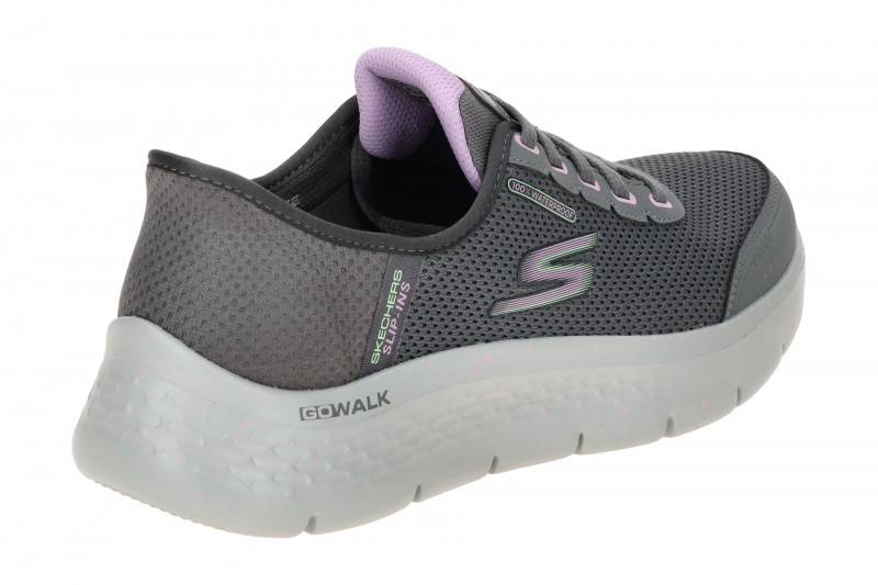 Skechers Go Walk Flex Schuhe grau SLIP-INS wasserdicht 124846