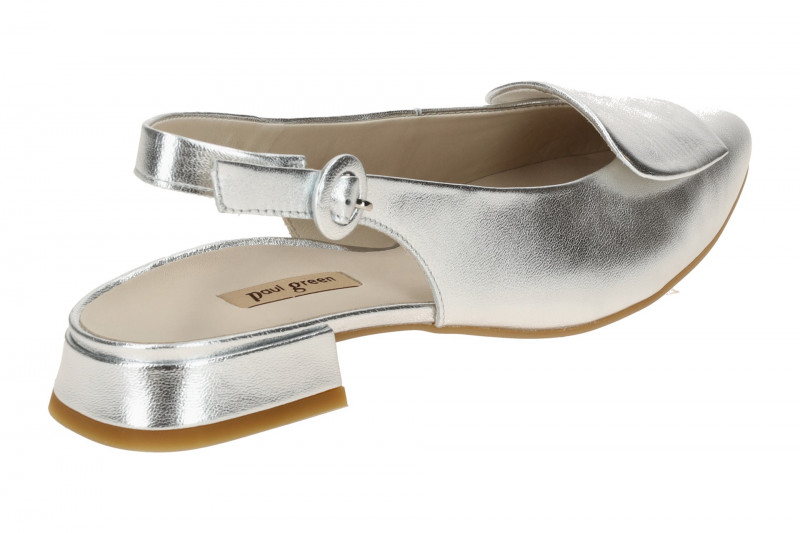 Paul Green Sling Pumps grau alu metallic Slingback 6090