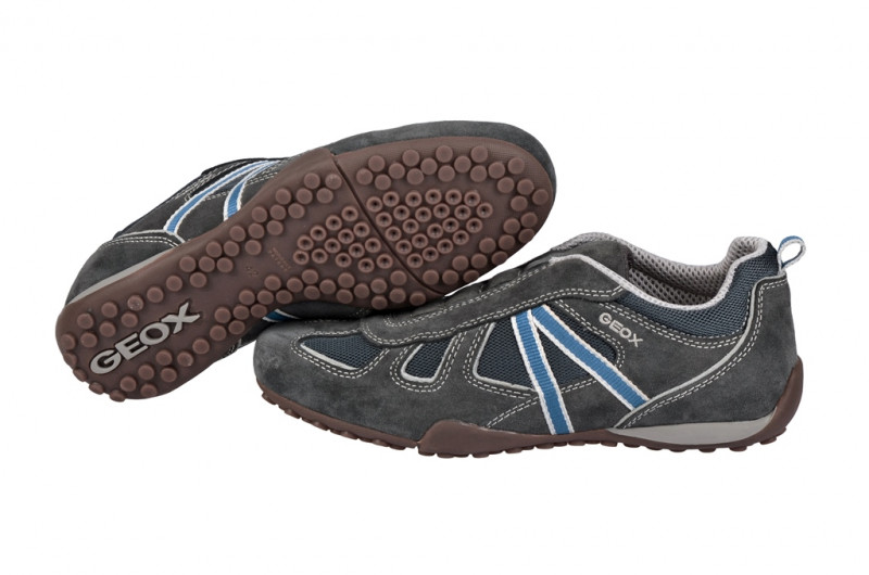 Geox Snake R Schuhe grau blau Slipper U3207R