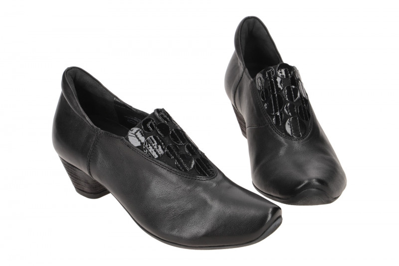Think Aida Schuhe schwarz Lack-Punkte 809