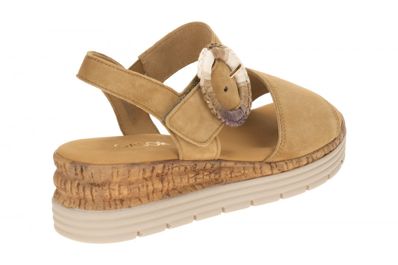 Gabor Keil Sandale hellbraun Velour 82.706.35