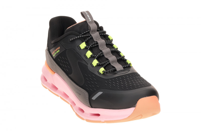 Skechers Glide Step Kinder Schuhe schwarz pink Slip-Ins 303654L