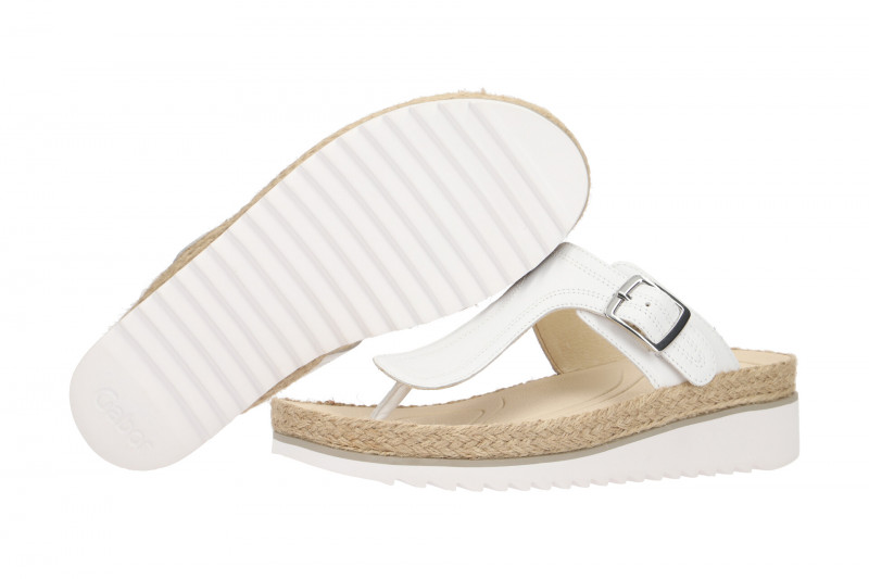 Gabor Pantolette weiß Glattleder 63.726.21