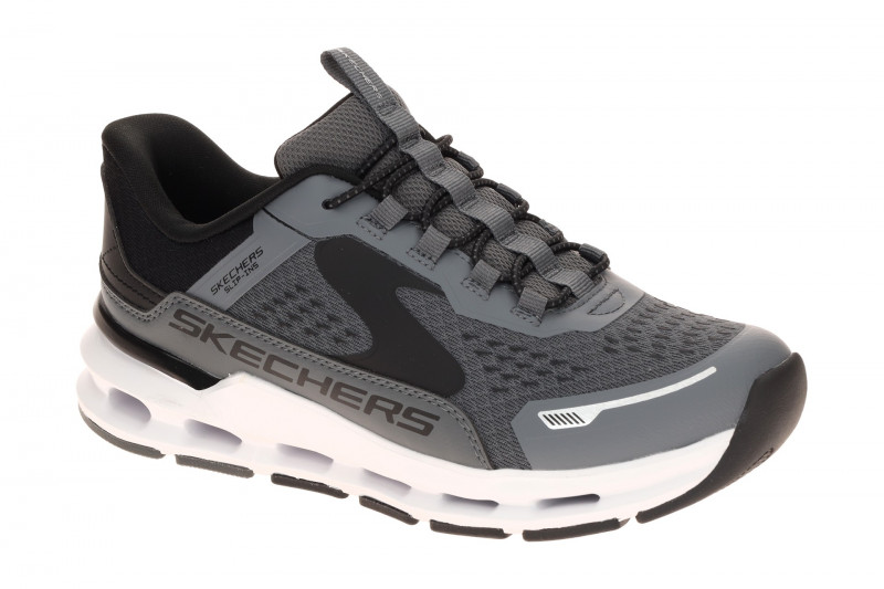 Skechers Glide Step Kinder Schuhe grau schwarz Slip-Ins 404203L