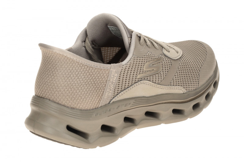 Skechers Go Walk Gliede Step Schuhe taupe braun SLIP-IN 125115