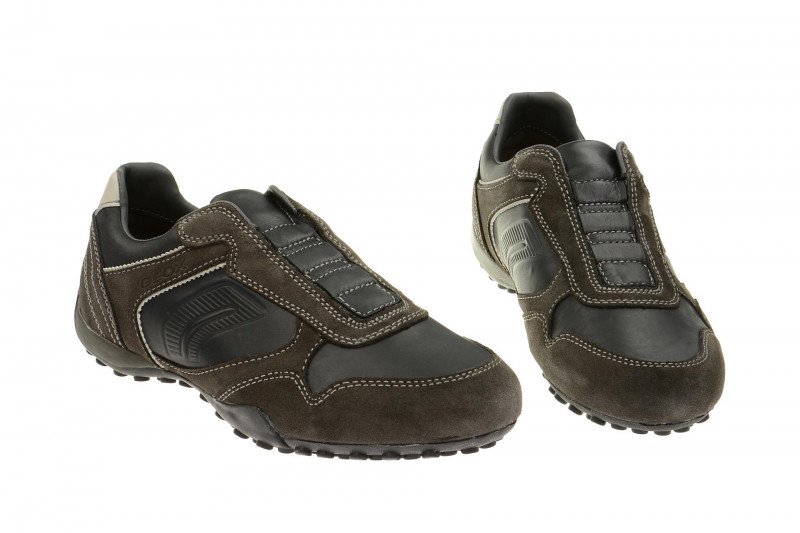 Geox Snake Slipper schwarz grau U3407J