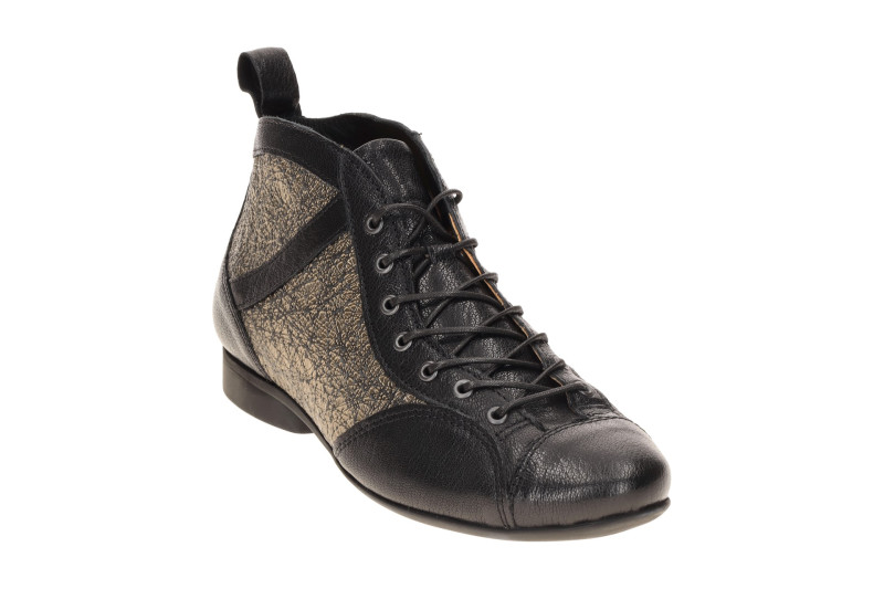 Think Guad 2 Schnür Stiefeletten schwarz gold metallic 618