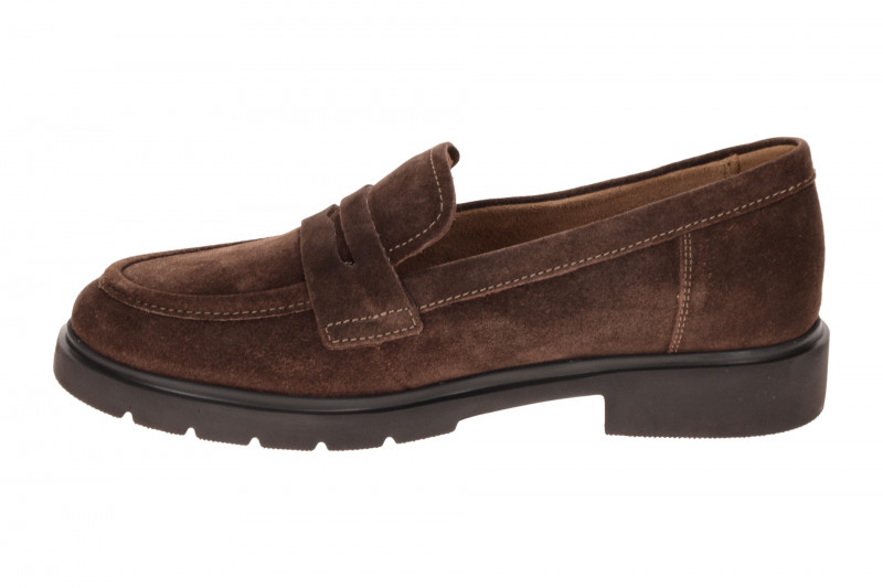 Gabor Schuhe Slipper braun Velour Mokassin Loafer 4001.01.003