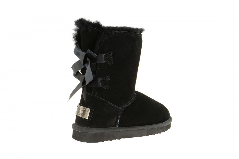 Oog Stiefel schwarz Lammfell Boots OB0604