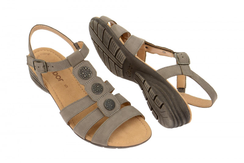 Gabor Sandale grau fumo Nubuk 24.552.13