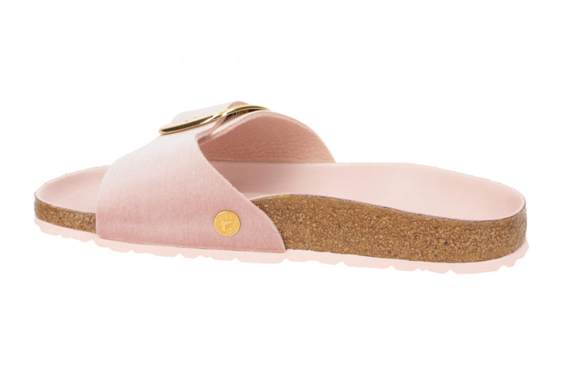 Birkenstock Madrid Big Buckle Pantolette rosa Samt Schmal 1023564