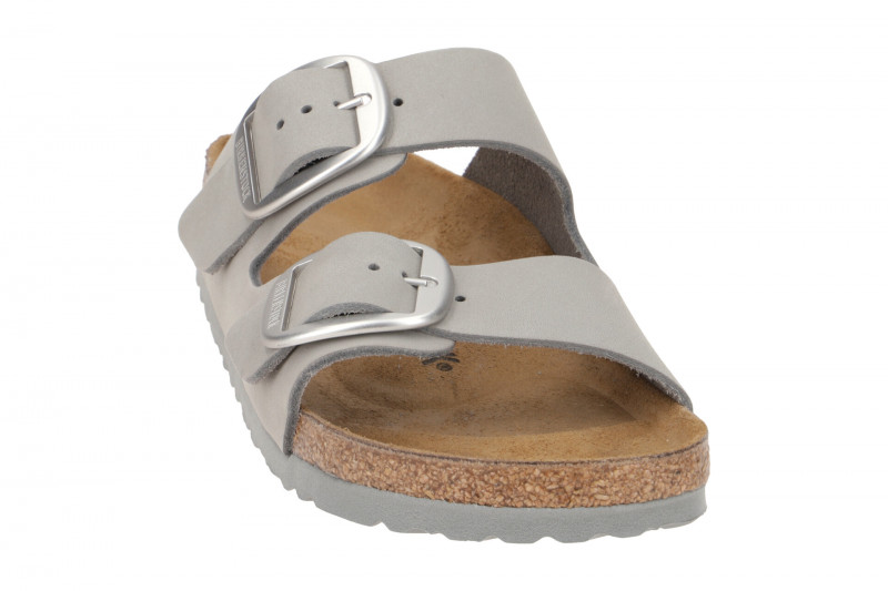 Birkenstock Arizona Big Buckle Pantolette grau Nubuk Schmal 1022154