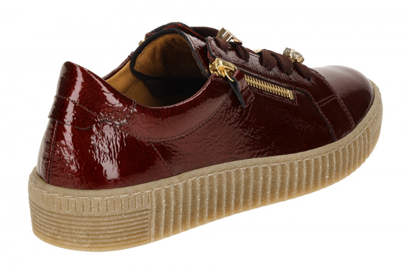 Gabor Schuhe Sneaker bordo rot Lack Schmuck 73.339.95