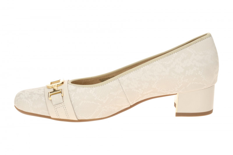 ARA Nizza Pumps creme weiß Schlange H-Weite 12-35832