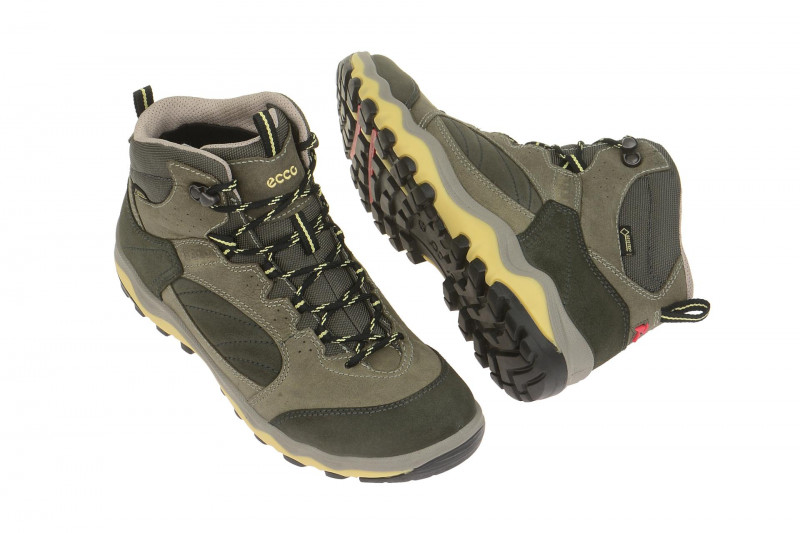Ecco Ulterra GTX Stiefel grau gelb Boots