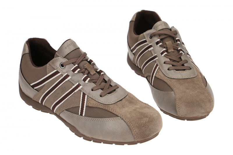 Geox RaveX Herren Sneaker Schuhe grau braun