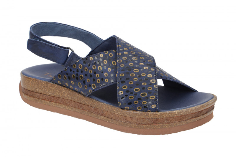 Think Zega Sandale blau gold kombi 206