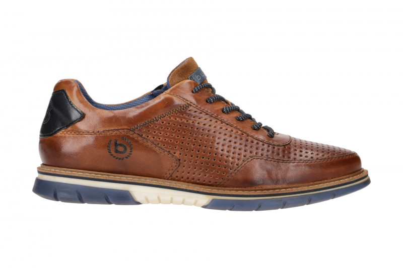 bugatti Sammy Comfort Schuhe braun perforiert AER01