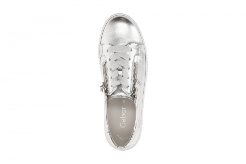 Gabor Schuhe silber metallic Sneakers 83.334.61
