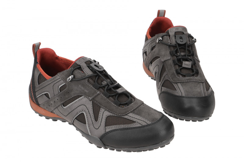 Geox Snake Sneaker Schuhe braun grau mud U2507B