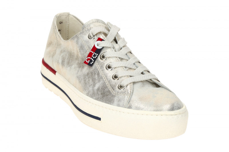 Paul Green Sneakers Schuhe silber grau metallic 4760