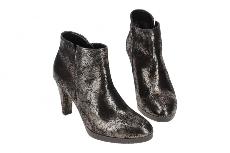 Gabor Stiefelette schwarz silber High-Heels 35.890.69