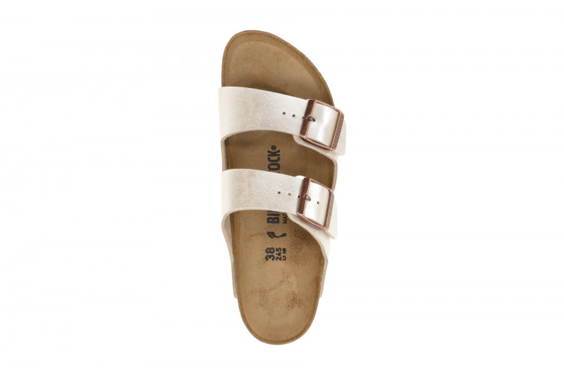 Birkenstock Arizona BS Pantolette weiß pearl-white SCHMAL 1009921