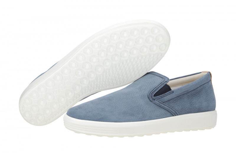 Ecco Soft 7 Slipper Schuhe blau marine Damen 470493
