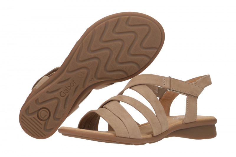 Gabor comfort Sandale grau braun Nubuck 66.066.31