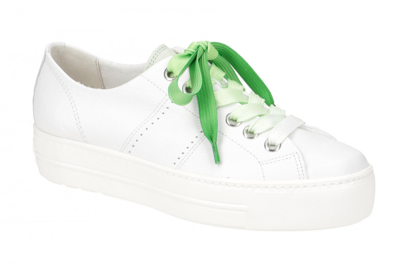 Paul Green Sneaker Schuhe weiß grün Nappa 5247