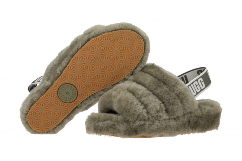 UGG Fluff Yeah Slide Hausschuhe grün
