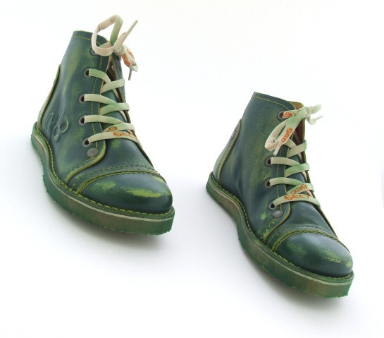 Eject Sony1Deal Damen Boots E-9598 grün