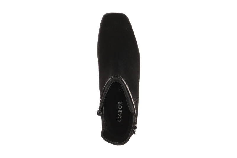 Gabor Stiefelette Ankle Boots schwarz Karree Samt 8067.02.002