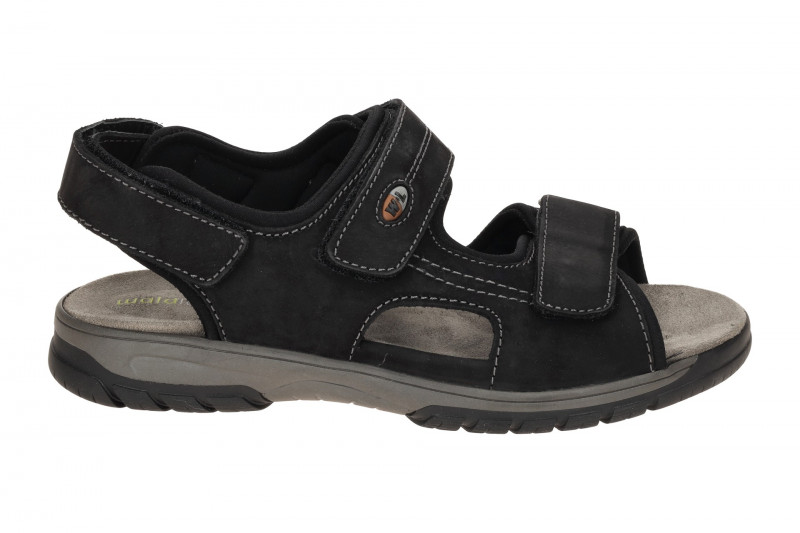 Waldläufer Harald Sandale Herren schwarz grau 372001