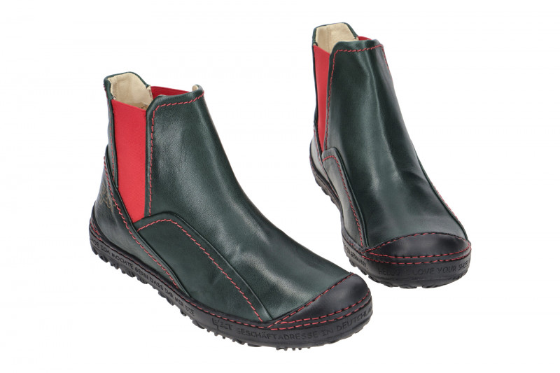 Eject Dass Stiefelette dunkelgrün rot 20756