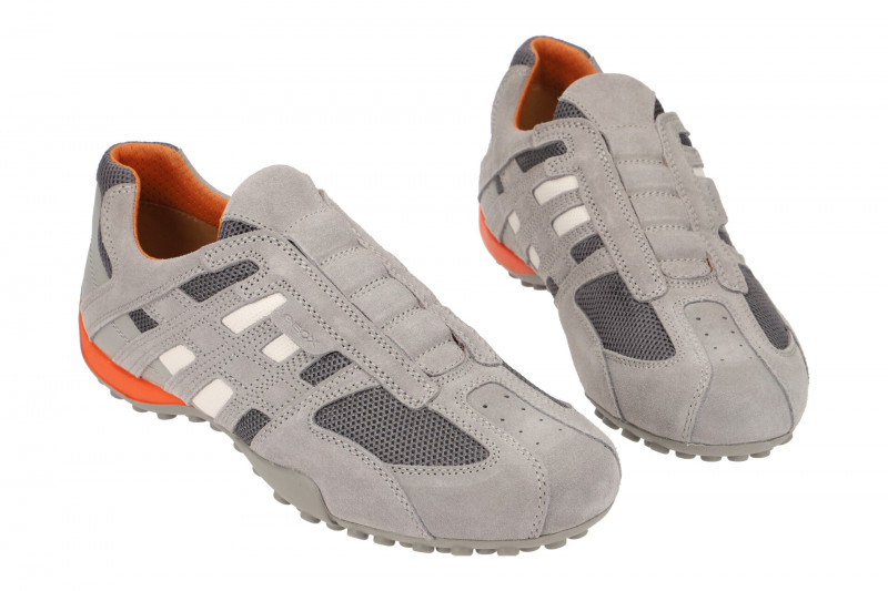 Geox Snake Slipper Schuhe grau orange U4207L