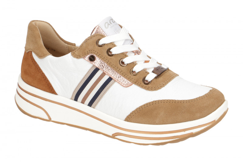 ARA Sapporo Schuhe Damen Sneaker braun weiß 12-32442