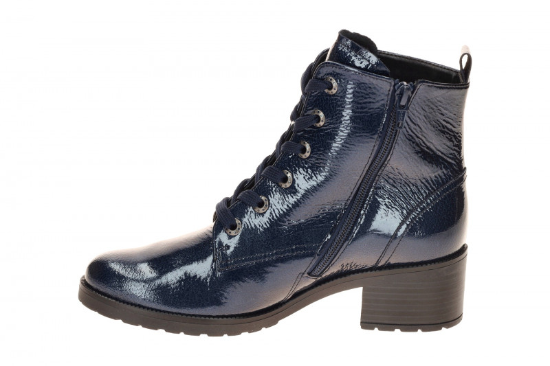 Gabor Fashion Schnür Stiefelette blau Lack 72.816.86