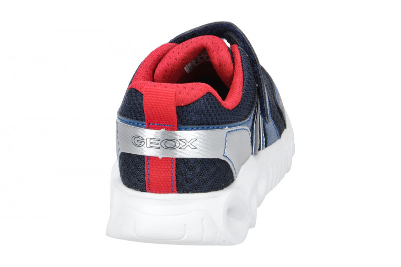 Geox Wroom Kinder Schuhe blau rot Lights J25GAB