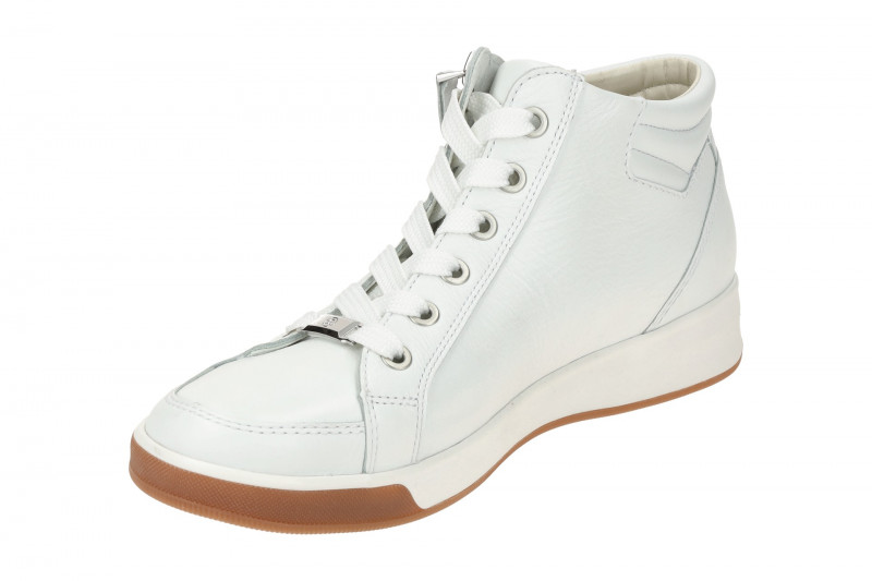ARA Rom Schuhe Mid-Sneaker weiß Glattleder 12-44499