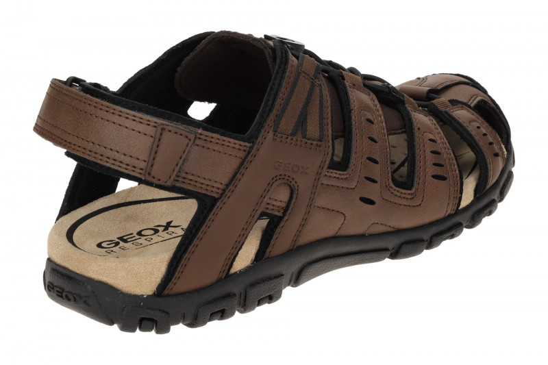 Geox Strada Outdoor Sandale braun schwarz U4524C