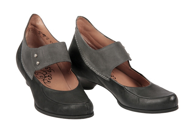 Think Schee Schuhe schwarz grau