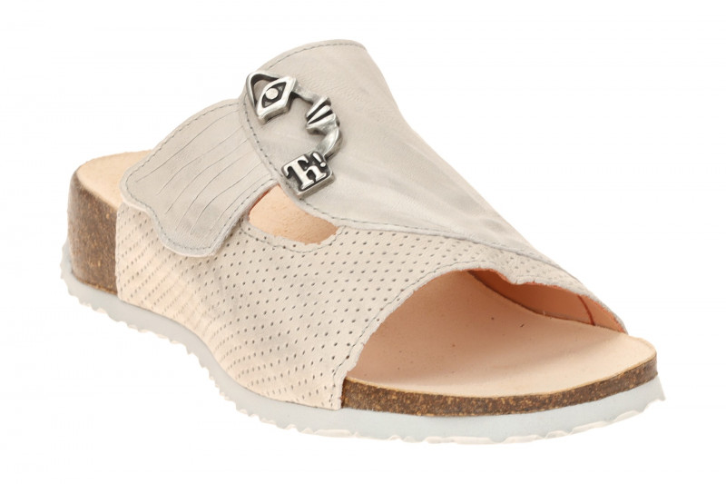 Think Mizzi Pantoletten weiß offwhite perforiert 124