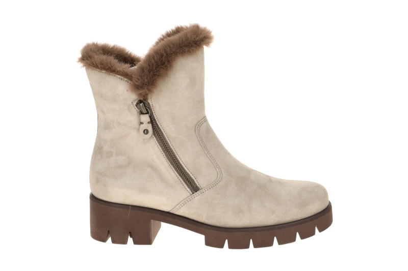 Gabor Stiefelette grau Fellkragen 8018.04.005
