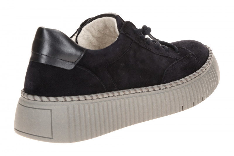Gabor Schuhe blau Plateau Sneakers Strass-Schmuck 73.243.16